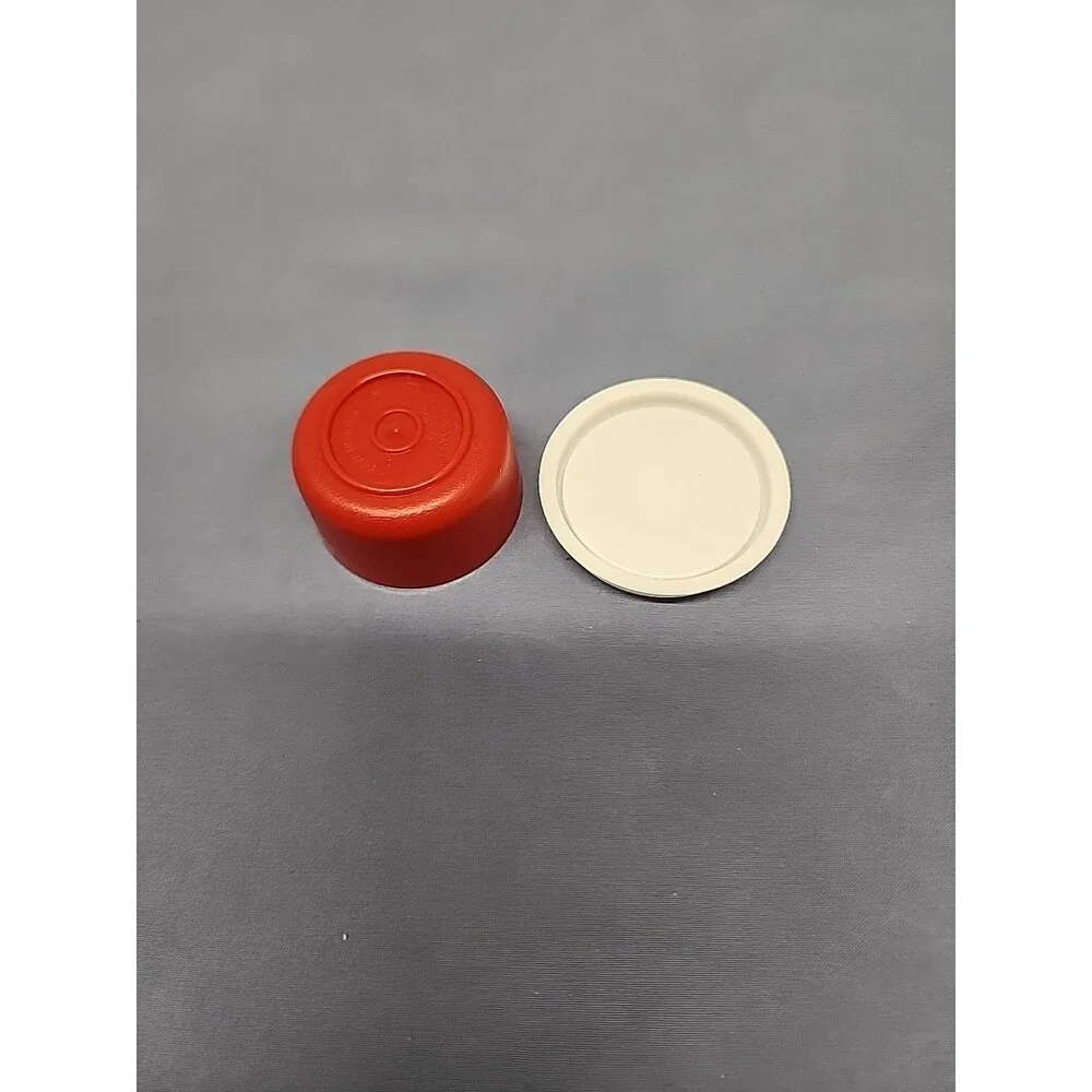 Vintage Tupperware Smidget 1 Oz. Travel Pill Container Red Lid Made In The USA